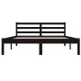 Solid black pine wood bed frame 140x190 cm by vidaXL, Beds and slatted bases - Ref: Foro24-810414, Price: 122,99 €, Discount: %