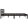 Estructura de cama madera maciza de pino negro 140x190 cm de vidaXL, Camas y somieres - Ref: Foro24-810414, Precio: 122,15 €,...