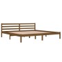 Estructura de cama madera maciza de pino marrón miel 200x200 cm de vidaXL, Camas y somieres - Ref: Foro24-810453, Precio: 114...