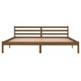 Honey brown solid pine wood bed frame 200x200 cm by vidaXL, Beds and slatted bases - Ref: Foro24-810453, Price: 114,99 €, Dis...