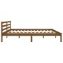 Estructura de cama madera maciza de pino marrón miel 200x200 cm de vidaXL, Camas y somieres - Ref: Foro24-810453, Precio: 114...