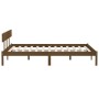 Solid pine wood bed frame honey brown 200x200 cm by vidaXL, Beds and slatted bases - Ref: Foro24-810170, Price: 83,33 €, Disc...