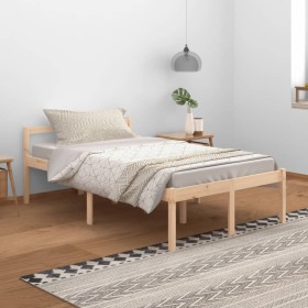 Bett für Senioren aus massivem Kiefernholz 120x200 cm von vidaXL, Betten und Lattenroste - Ref: Foro24-810609, Preis: 83,48 €...