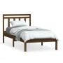 Honey brown solid pine wood bed frame 100x200 cm by vidaXL, Beds and slatted bases - Ref: Foro24-3100582, Price: 106,99 €, Di...