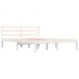 Estructura de cama madera maciza de pino blanco 135x190 cm de vidaXL, Camas y somieres - Ref: Foro24-810406, Precio: 96,63 €,...