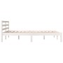 Estructura de cama madera maciza de pino blanco 135x190 cm de vidaXL, Camas y somieres - Ref: Foro24-810406, Precio: 96,63 €,...