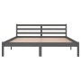 Solid gray pine wood bed frame 160x200 cm by vidaXL, Beds and slatted bases - Ref: Foro24-810442, Price: 111,82 €, Discount: %