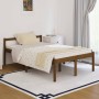 Estructura de cama madera maciza doble marrón miel 120x190cm de vidaXL, Camas y somieres - Ref: Foro24-810587, Precio: 123,07...