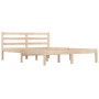 Solid pine wood bed frame 135x190 cm by vidaXL, Beds and slatted bases - Ref: Foro24-810405, Price: 89,33 €, Discount: %