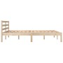 Solid pine wood bed frame 135x190 cm by vidaXL, Beds and slatted bases - Ref: Foro24-810405, Price: 89,33 €, Discount: %