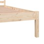 Solid pine wood bed frame 135x190 cm by vidaXL, Beds and slatted bases - Ref: Foro24-810405, Price: 89,33 €, Discount: %