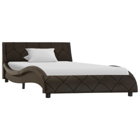 Estructura de cama de cuero sintético gris 100x200 cm de vidaXL, Camas y somieres - Ref: Foro24-285655, Precio: 179,99 €, Des...