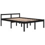 Solid black pine wood bed frame 140x200 cm by vidaXL, Beds and slatted bases - Ref: Foro24-810618, Price: 102,40 €, Discount: %