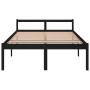 Solid black pine wood bed frame 140x200 cm by vidaXL, Beds and slatted bases - Ref: Foro24-810618, Price: 102,40 €, Discount: %