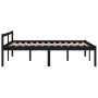 Solid black pine wood bed frame 140x200 cm by vidaXL, Beds and slatted bases - Ref: Foro24-810618, Price: 102,40 €, Discount: %