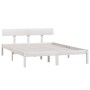 Estructura de cama madera maciza de pino blanco 135x190 cm de vidaXL, Camas y somieres - Ref: Foro24-810123, Precio: 107,99 €...