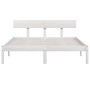 Estructura de cama madera maciza de pino blanco 135x190 cm de vidaXL, Camas y somieres - Ref: Foro24-810123, Precio: 107,99 €...