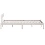 Estructura de cama madera maciza de pino blanco 135x190 cm de vidaXL, Camas y somieres - Ref: Foro24-810123, Precio: 107,99 €...