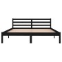 Solid black pine wood bed frame 160x200 cm by vidaXL, Beds and slatted bases - Ref: Foro24-810444, Price: 117,41 €, Discount: %