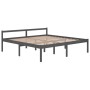 Cama para personas mayores madera maciza pino gris 200x200 cm de vidaXL, Camas y somieres - Ref: Foro24-810636, Precio: 139,0...