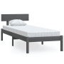 Estructura de cama madera maciza pino individual gris 90x190cm de vidaXL, Camas y somieres - Ref: Foro24-810114, Precio: 78,4...