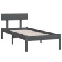 Estructura de cama madera maciza pino individual gris 90x190cm de vidaXL, Camas y somieres - Ref: Foro24-810114, Precio: 78,4...