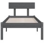 Estructura de cama madera maciza pino individual gris 90x190cm de vidaXL, Camas y somieres - Ref: Foro24-810114, Precio: 78,4...