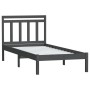 Estructura de cama madera maciza de pino gris 90x200 cm de vidaXL, Camas y somieres - Ref: Foro24-3100576, Precio: 91,23 €, D...