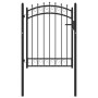 Fence gate with black steel spikes 100x125 cm by vidaXL, garden gates - Ref: Foro24-146379, Price: 168,89 €, Discount: %