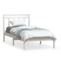 Solid white pine wood bed frame 90x200 cm by vidaXL, Beds and slatted bases - Ref: Foro24-3100575, Price: 93,99 €, Discount: %