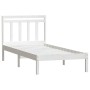 Estructura de cama madera maciza de pino blanco 90x200 cm de vidaXL, Camas y somieres - Ref: Foro24-3100575, Precio: 93,09 €,...