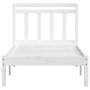 Estructura de cama madera maciza de pino blanco 90x200 cm de vidaXL, Camas y somieres - Ref: Foro24-3100575, Precio: 93,09 €,...