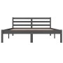 Estructura de cama madera maciza de pino gris 140x190 cm de vidaXL, Camas y somieres - Ref: Foro24-810412, Precio: 122,99 €, ...