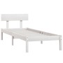 Estructura de cama madera maciza de pino blanco 90x190 cm de vidaXL, Camas y somieres - Ref: Foro24-810113, Precio: 75,99 €, ...