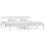 Estructura de cama madera maciza de pino blanco 200x200 cm de vidaXL, Camas y somieres - Ref: Foro24-810168, Precio: 92,99 €,...