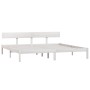 Estructura de cama madera maciza de pino blanco 200x200 cm de vidaXL, Camas y somieres - Ref: Foro24-810168, Precio: 92,99 €,...