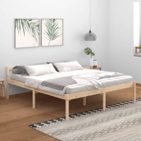 Bett für Senioren aus massivem Kiefernholz 180x200 cm von vidaXL, Betten und Lattenroste - Ref: Foro24-810629, Preis: 94,80 €...