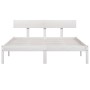 Estructura de cama doble pequeña madera maciza blanca 120x190cm de vidaXL, Camas y somieres - Ref: Foro24-810118, Precio: 101...