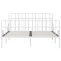 Estructura de cama con somier metal blanco 200x200 cm de vidaXL, Camas y somieres - Ref: Foro24-284607, Precio: 134,73 €, Des...