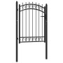 Puerta de valla con picos acero negro 100x125 cm de vidaXL, Puertas de jardín - Ref: Foro24-146379, Precio: 168,99 €, Descuen...