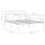 Estructura de cama con somier metal blanco 200x200 cm de vidaXL, Camas y somieres - Ref: Foro24-284607, Precio: 134,73 €, Des...