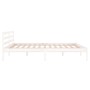 Estructura de cama madera maciza de pino blanco 160x200 cm de vidaXL, Camas y somieres - Ref: Foro24-810441, Precio: 103,39 €...