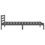 Solid gray pine wood bed frame 90x200 cm by vidaXL, Beds and slatted bases - Ref: Foro24-810417, Price: 75,26 €, Discount: %