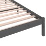 Solid gray pine wood bed frame 90x200 cm by vidaXL, Beds and slatted bases - Ref: Foro24-810417, Price: 75,26 €, Discount: %