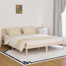 Estructura de cama de madera maciza de pino 160x200 cm de vidaXL, Camas y somieres - Ref: Foro24-810440, Precio: 103,83 €, De...