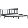 Solid gray pine wood bed frame 200x200 cm by vidaXL, Beds and slatted bases - Ref: Foro24-3100611, Price: 153,99 €, Discount: %