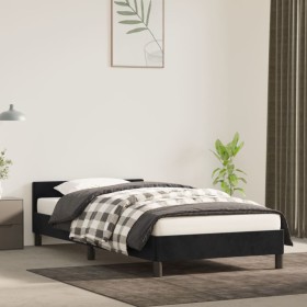 Bed frame with black velvet headboard 90x200 cm by vidaXL, Beds and slatted bases - Ref: Foro24-347551, Price: 87,69 €, Disco...