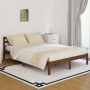 Estructura de cama madera maciza de pino marrón miel 140x200 cm de vidaXL, Camas y somieres - Ref: Foro24-810433, Precio: 114...