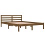 Honey brown solid pine wood bed frame 140x200 cm by vidaXL, Beds and slatted bases - Ref: Foro24-810433, Price: 114,99 €, Dis...