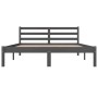 Estructura de cama madera maciza pino gris 120x190 cm de vidaXL, Camas y somieres - Ref: Foro24-810402, Precio: 118,93 €, Des...